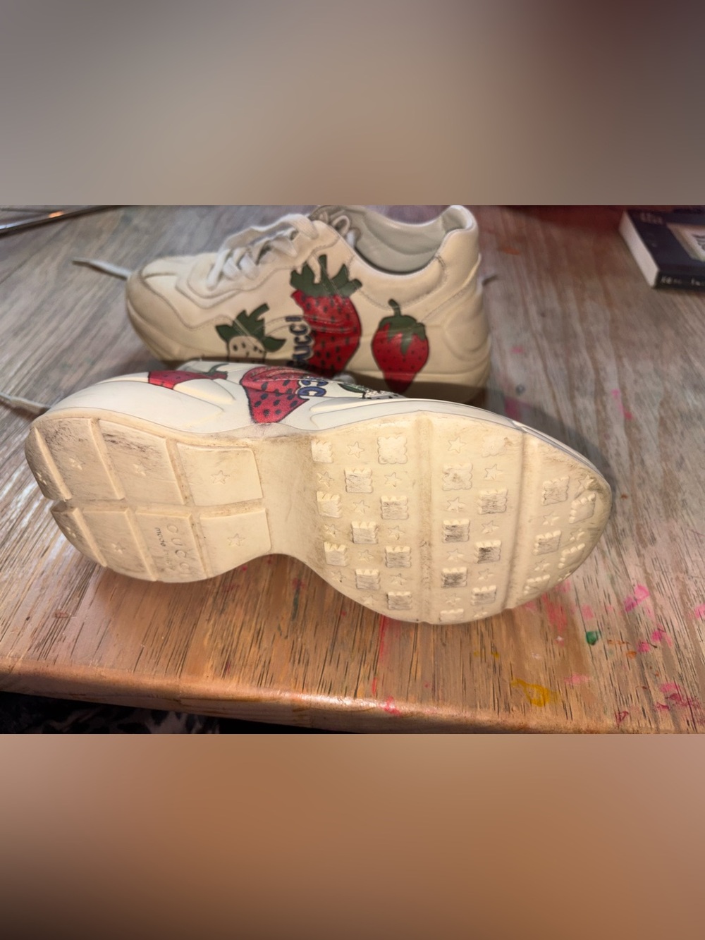 GUCCI Rhython Strawberry Sneaker - Picture 4 of 16